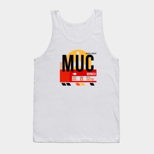 Munich (MUC) Airport // Sunset Baggage Tag Tank Top